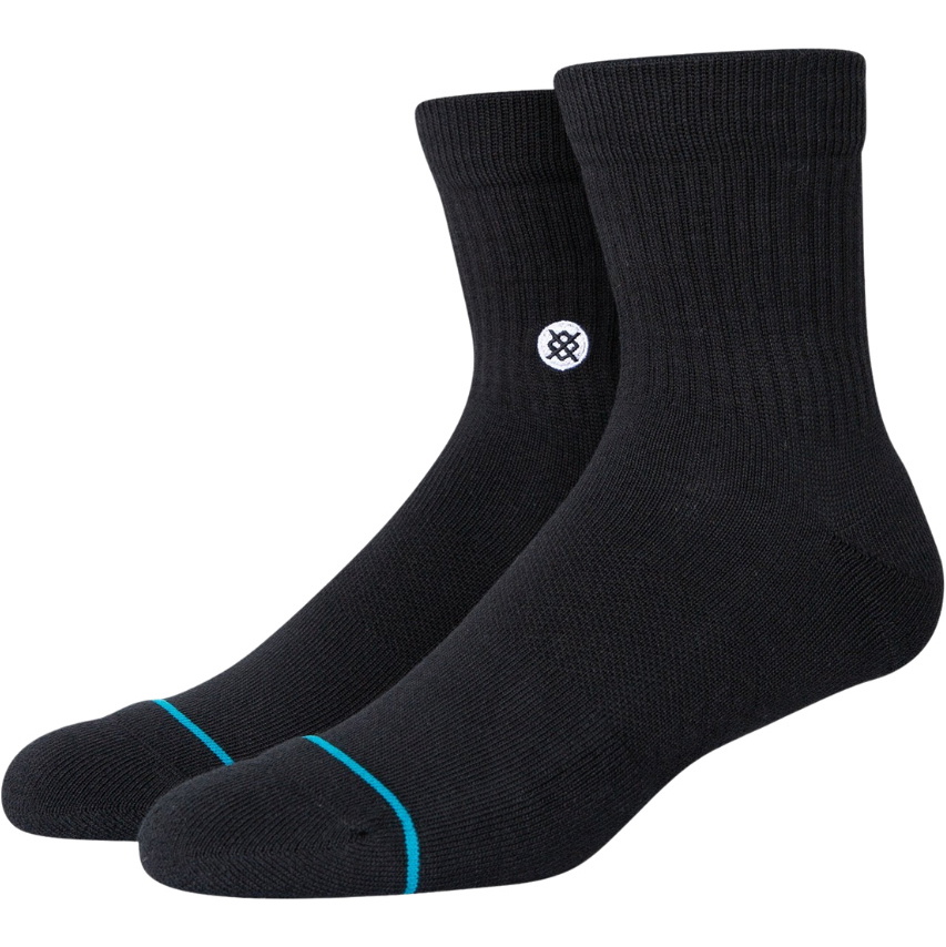 2026 Stance Unisex Icon Quarter 3-pak Sokker A356A21IQP - Black